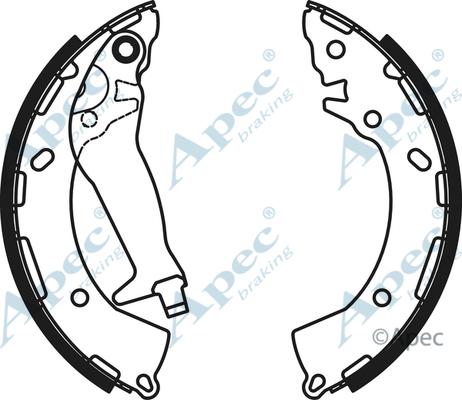APEC SHU804 - Drum Brake Shoe Set car-mod.net