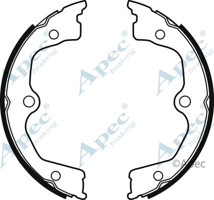 APEC SHU818 - Brake Shoe Set, parking brake car-mod.net