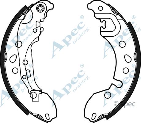 APEC SHU827 - Drum Brake Shoe Set car-mod.net