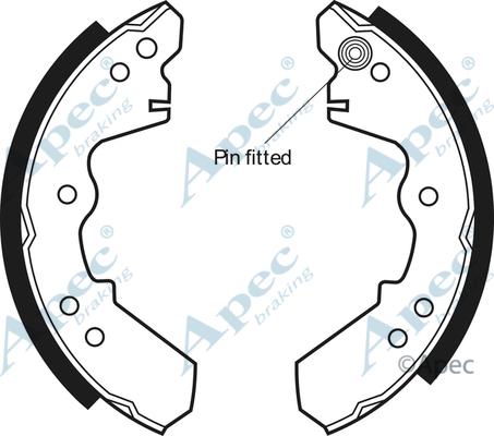 APEC SHU396 - Drum Brake Shoe Set car-mod.net