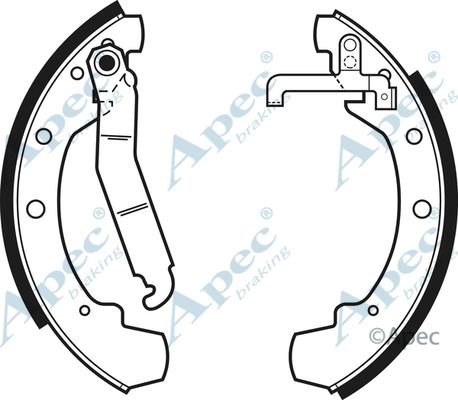 APEC SHU397 - Drum Brake Shoe Set car-mod.net