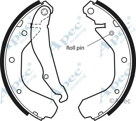 APEC SHU361 - Drum Brake Shoe Set car-mod.net
