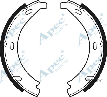 APEC SHU363 - Brake Shoe Set, parking brake car-mod.net