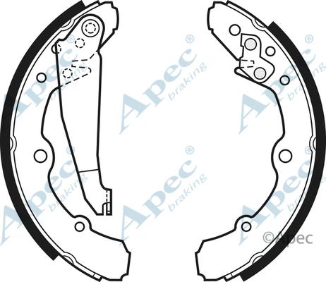 APEC SHU304 - Drum Brake Shoe Set car-mod.net