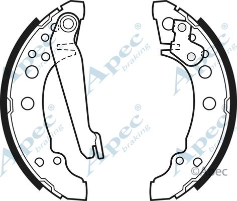 APEC SHU300 - Drum Brake Shoe Set car-mod.net