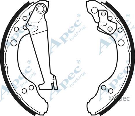 APEC SHU301 - Drum Brake Shoe Set car-mod.net