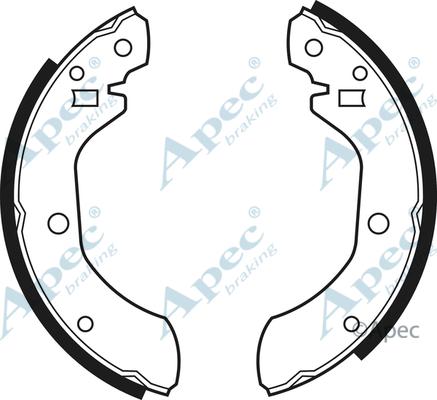 APEC SHU308 - Drum Brake Shoe Set car-mod.net