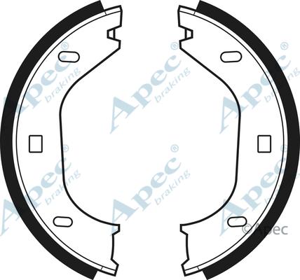 APEC SHU315 - Brake Shoe Set, parking brake car-mod.net