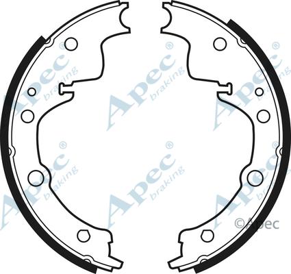APEC SHU384 - Drum Brake Shoe Set car-mod.net