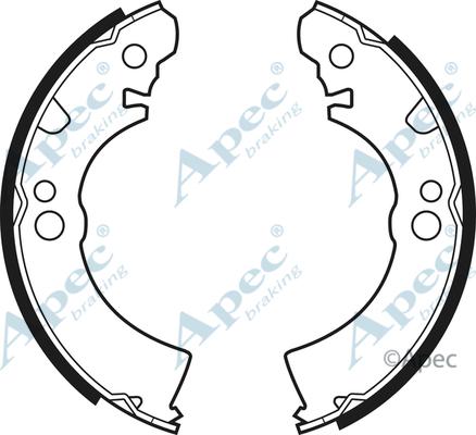 APEC SHU330 - Drum Brake Shoe Set car-mod.net
