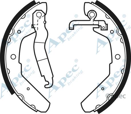 APEC SHU337 - Drum Brake Shoe Set car-mod.net