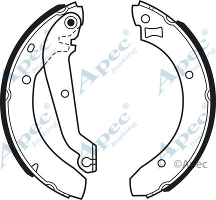 APEC SHU326 - Drum Brake Shoe Set car-mod.net