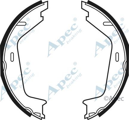 APEC SHU798 - Brake Shoe Set, parking brake car-mod.net