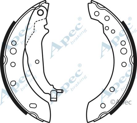 APEC SHU749 - Drum Brake Shoe Set car-mod.net