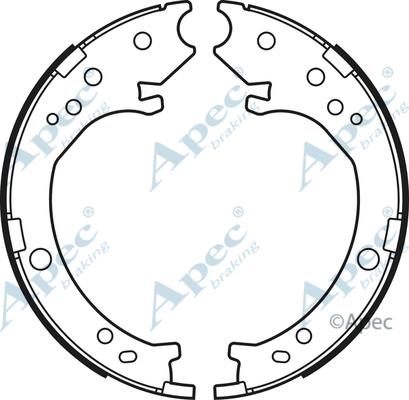 APEC SHU741 - Brake Shoe Set, parking brake car-mod.net