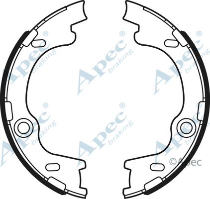 APEC SHU747 - Brake Shoe Set, parking brake car-mod.net