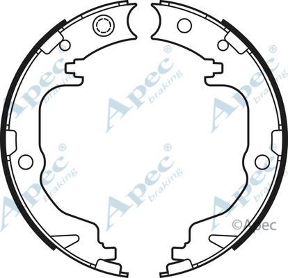 APEC SHU759 - Brake Shoe Set, parking brake car-mod.net