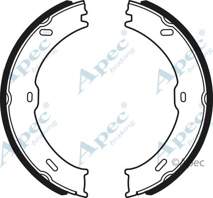 APEC SHU714 - Brake Shoe Set, parking brake car-mod.net