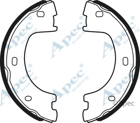 APEC SHU780 - Brake Shoe Set, parking brake car-mod.net