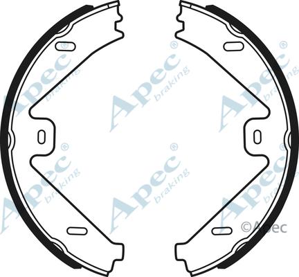 APEC SHU734 - Brake Shoe Set, parking brake car-mod.net