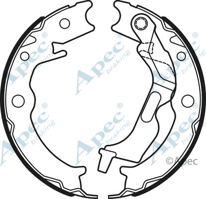 APEC SHU730 - Brake Shoe Set, parking brake car-mod.net