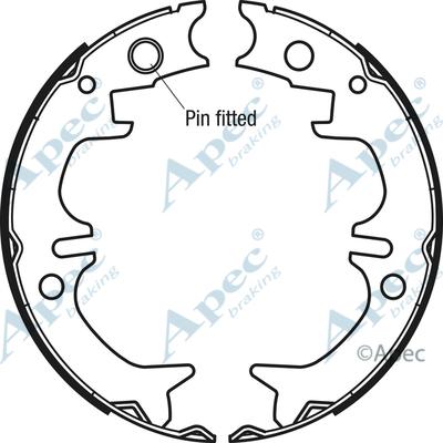 APEC SHU728 - Brake Shoe Set, parking brake car-mod.net