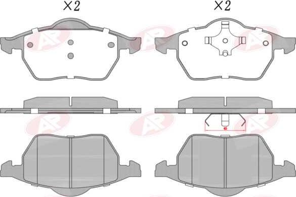 AP-SA 5AP612 - Brake Pad Set, disc brake car-mod.net