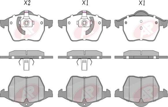 AP-SA 5AP635 - Brake Pad Set, disc brake car-mod.net