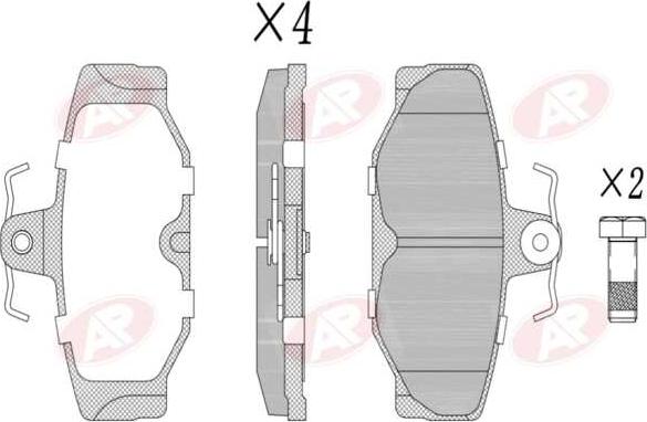 AP-SA 5AP677 - Brake Pad Set, disc brake car-mod.net