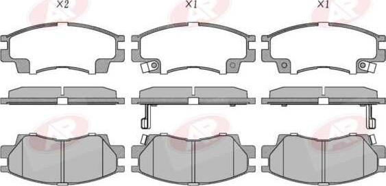 AP-SA 5AP042 - Brake Pad Set, disc brake car-mod.net