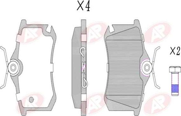 AP-SA 5AP1508 - Brake Pad Set, disc brake car-mod.net