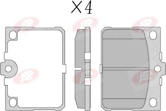AP-SA 5AP164 - Brake Pad Set, disc brake car-mod.net