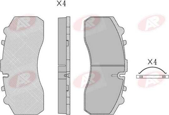 AP-SA 5AP1173 - Brake Pad Set, disc brake car-mod.net