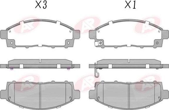 AP-SA 5AP1319 - Brake Pad Set, disc brake car-mod.net