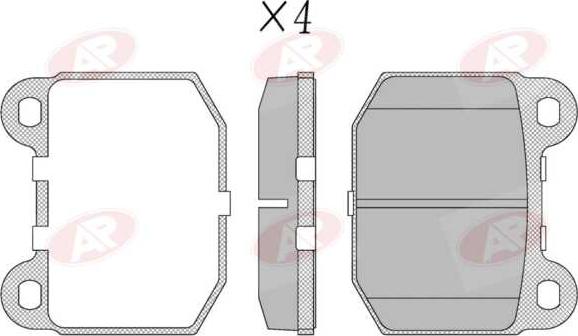 AP-SA 5AP137 - Brake Pad Set, disc brake car-mod.net