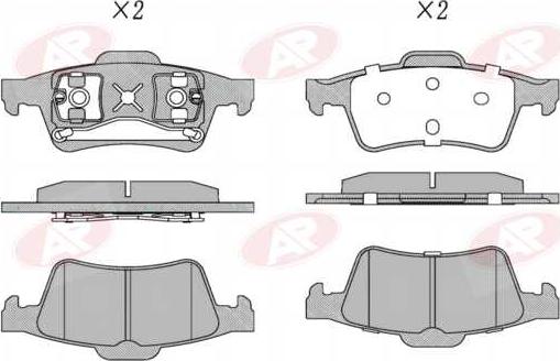 AP-SA 5AP815 - Brake Pad Set, disc brake car-mod.net
