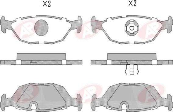 AP-SA 5AP306 - Brake Pad Set, disc brake car-mod.net