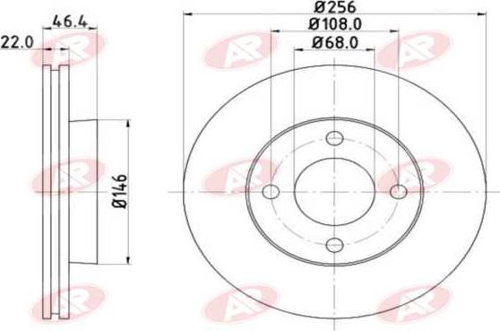 AP-SA A1091V - Brake Disc car-mod.net