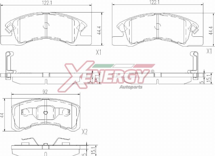 AP XENERGY X41498 - Brake Pad Set, disc brake car-mod.net