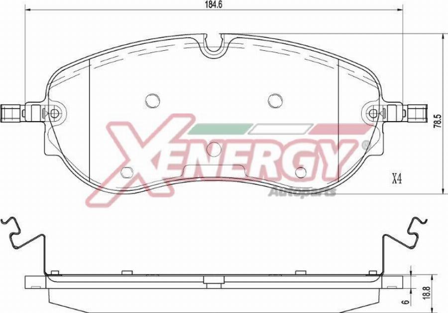 AP XENERGY X41440 - Brake Pad Set, disc brake car-mod.net