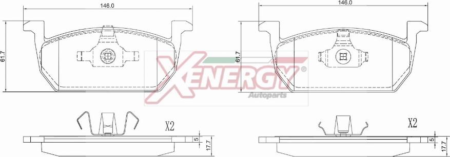 AP XENERGY X41416 - Brake Pad Set, disc brake car-mod.net
