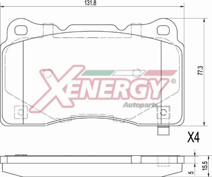 AP XENERGY X41485 - Brake Pad Set, disc brake car-mod.net