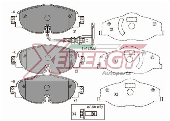 AP XENERGY X41163 - Brake Pad Set, disc brake car-mod.net
