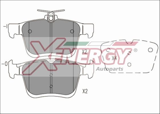AP XENERGY X41162 - Brake Pad Set, disc brake car-mod.net