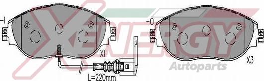 AP XENERGY X41345 - Brake Pad Set, disc brake car-mod.net