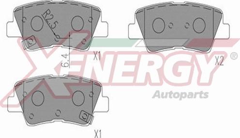 AP XENERGY X41356 - Brake Pad Set, disc brake car-mod.net