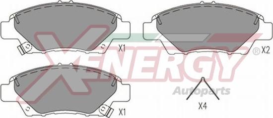 AP XENERGY X41352 - Brake Pad Set, disc brake car-mod.net