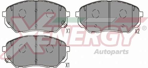 AP XENERGY X41364 - Brake Pad Set, disc brake car-mod.net