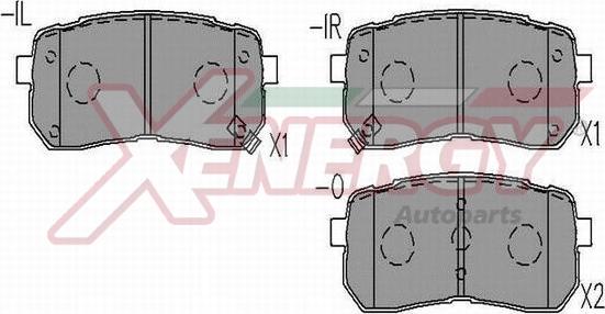 AP XENERGY X41313 - Brake Pad Set, disc brake car-mod.net