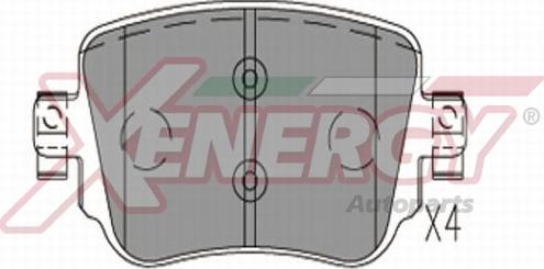 AP XENERGY X41338 - Brake Pad Set, disc brake car-mod.net